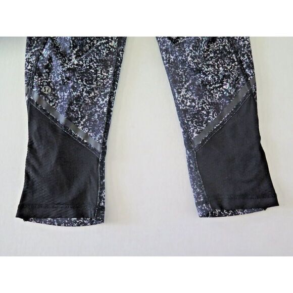 Lululemon 4 Hop To It Crop Full-On Luxtreme Rocky Road Black Mint Purple EUC! - Picture 10 of 12
